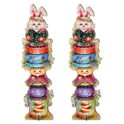 Spring Blessings Set of 2 Walkway Greeters Outdoor by Jamie Mills-Price - Easter Spring Decor - 8457803F-S2-4