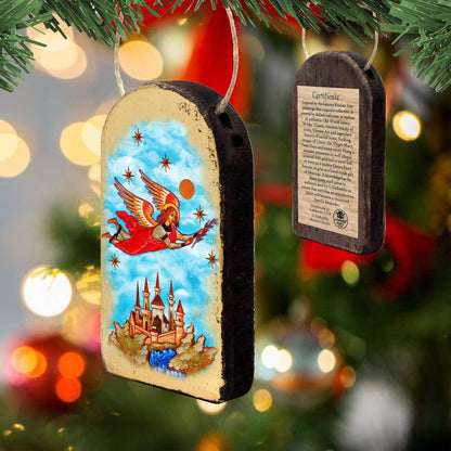 Watching Over Flying Angel Religious Christian Sacred Icon Ornament - Inspirational Icon Decor - 87034-3