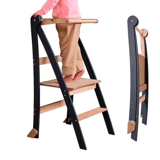 Toddler Learning Tower: Step stool for Kids - Graphite-0