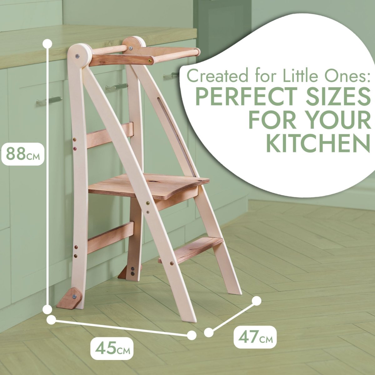 Helper Tower: A Multi-functional Foldable Step Stool for Kids-2