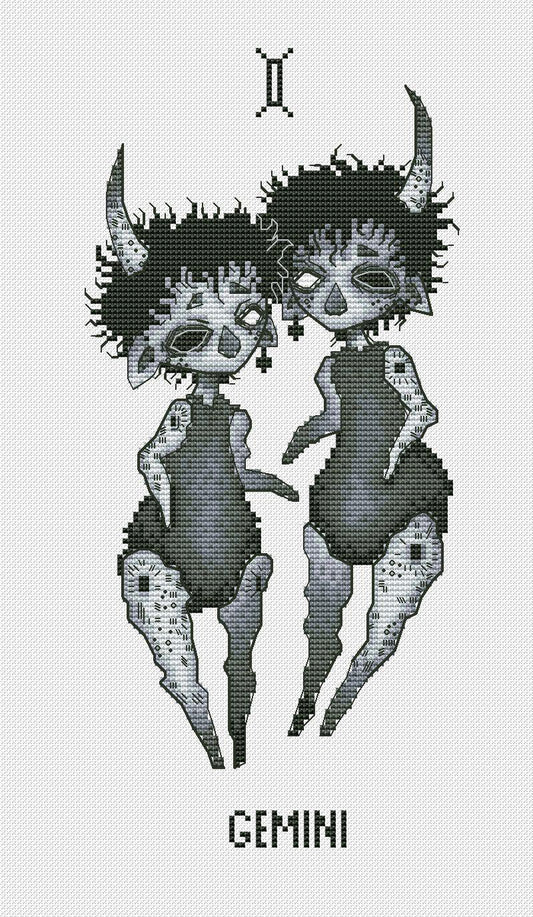 Horoscope. Gemini - PDF Cross Stitch Pattern-0