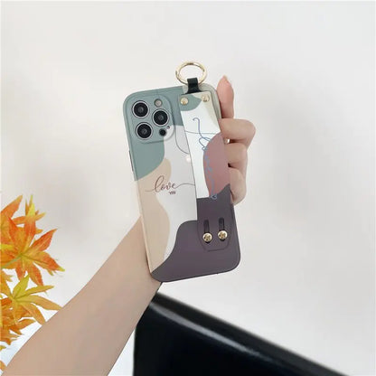 Artistic Wrist Strap Case for iPhone