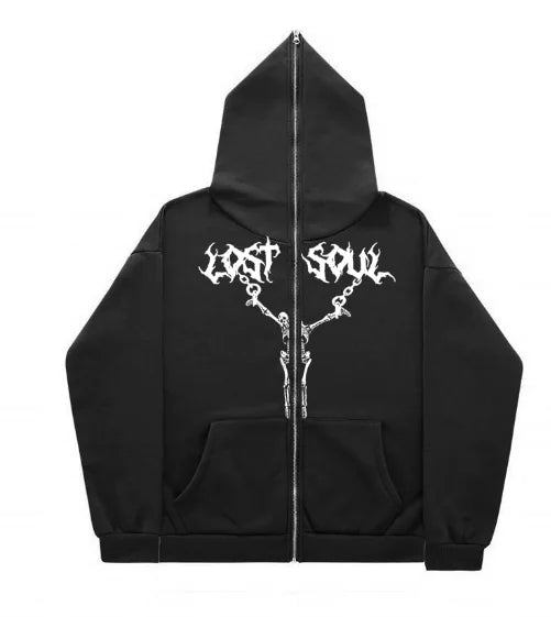 Gothic Clothing Trend Zipper Hoodies