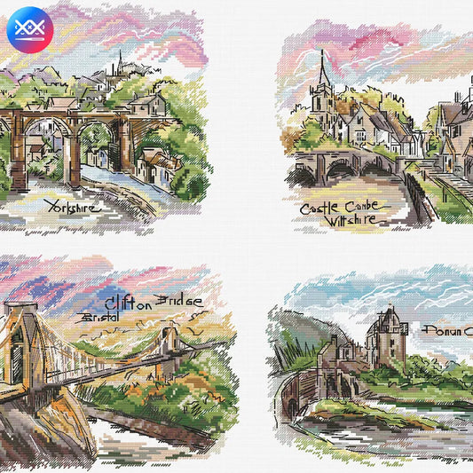 Old Town Set - PDF Cross Stitch Pattern-0