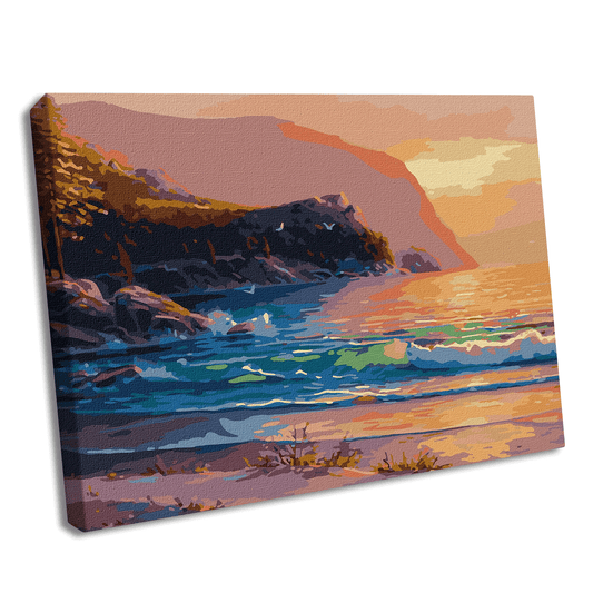 Painting by Numbers kit Evening glow of the waves KHO2761-0