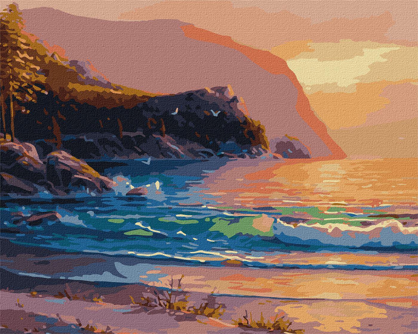Painting by Numbers kit Evening glow of the waves KHO2761-1