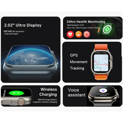 Ultra 8 Wireless Charging Smart Watch