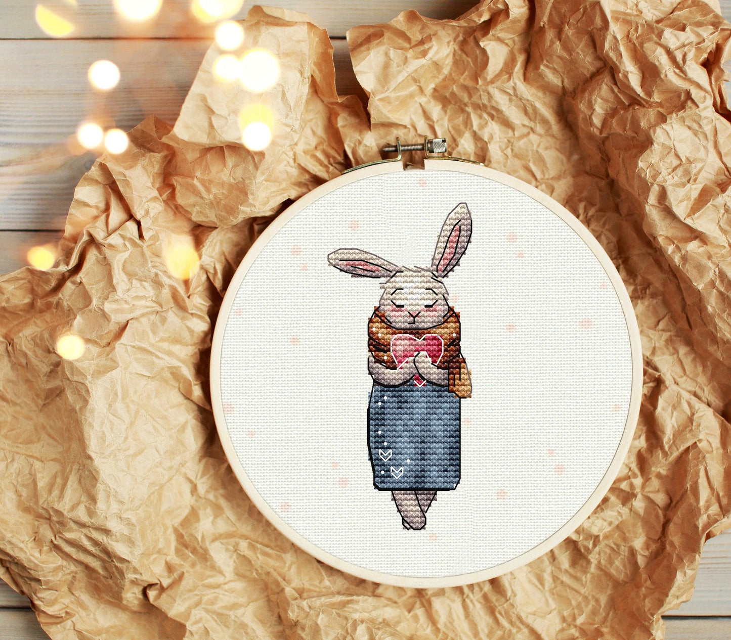 Spring Rabbit - PDF Cross Stitch Pattern-2